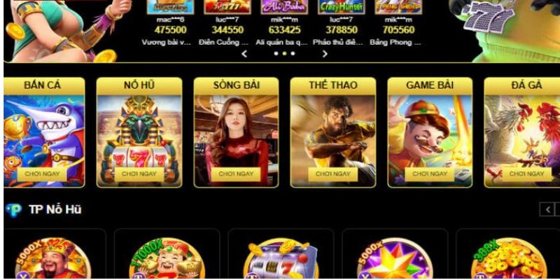 Đa dạng trò chơi là điểm nổi bật không thể bỏ qua tại casino 007Win